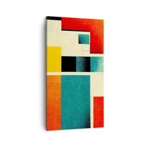 Obraz na plátně - Geometrická abstrakce – dobrá energie - 45x80 cm