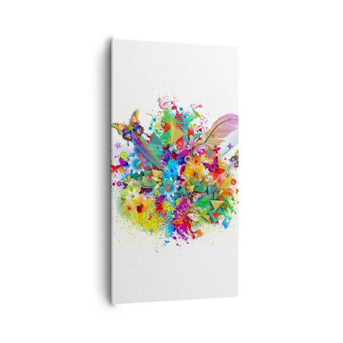 Obraz na plátně - Kytice radosti - 65x120 cm