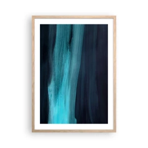 Plakát v rámu světlý dub - Pluj s proudem - 50x70 cm