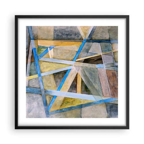 Plakát v černém rámu - Přímo nebo diagonálně? - 50x50 cm