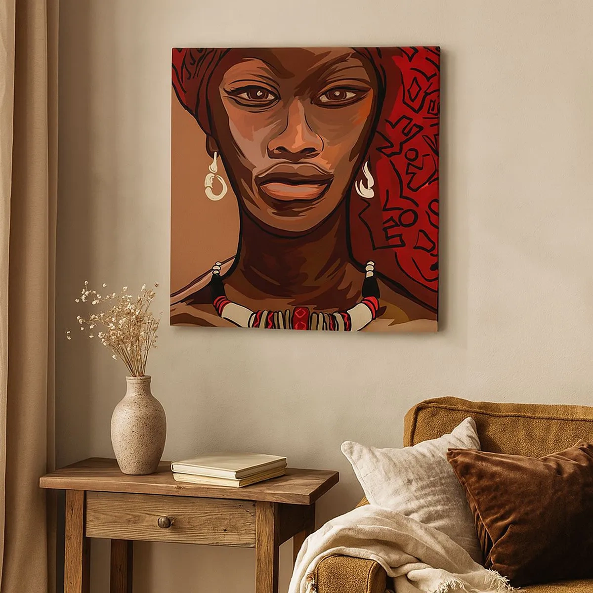 Obraz na plátně - Ebenová Venuše - 30x30 cm