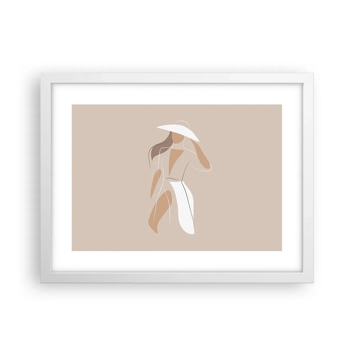 Plakát v bílém rámu - Móda je zábava - 40x30 cm