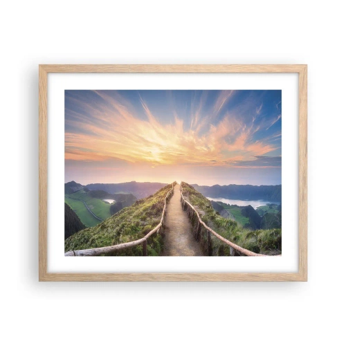 Plakát v rámu světlý dub - Blízko nebe - 50x40 cm