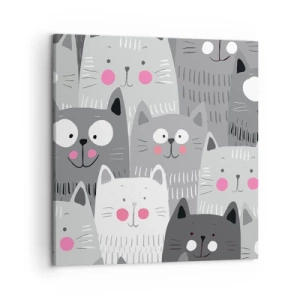 Obraz na plátně - Kočičí svět - 50x50 cm