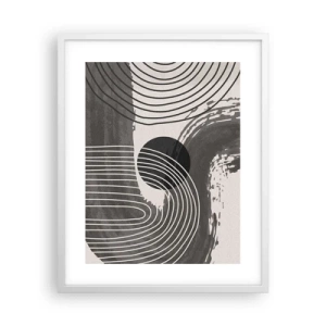 Plakát v bílém rámu - Ovál vítězí - 40x50 cm