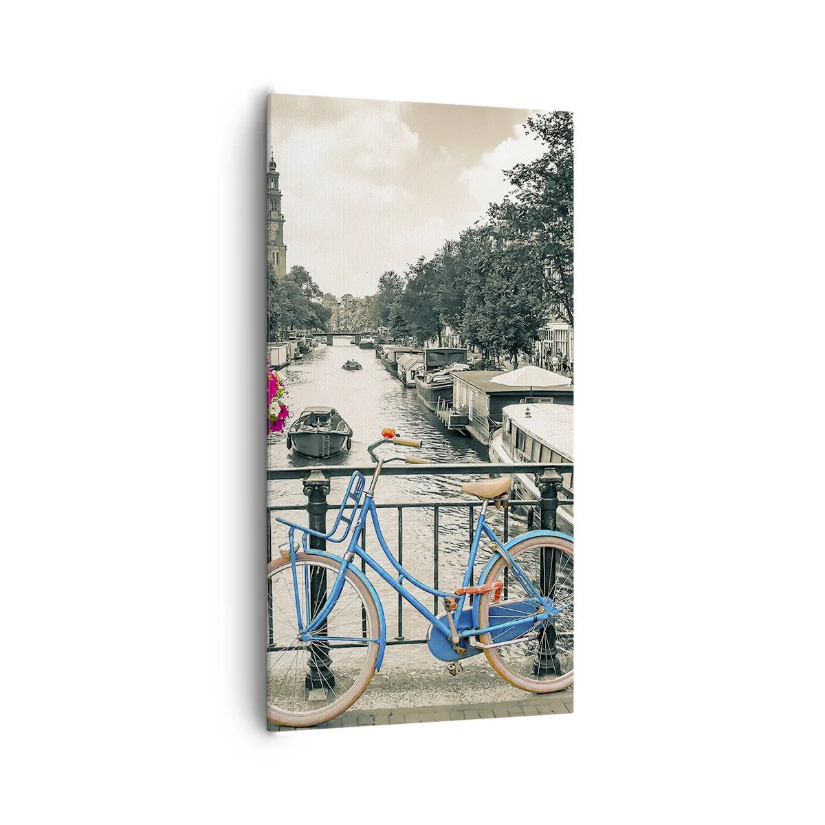 Obraz na plátně - Barvy amsterdamské ulice - 65x120 cm