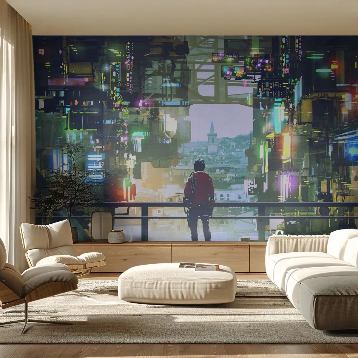 Fototapeta Standard Eco - Dva světy - Město, Architektura, Abstrakce - 350x256 cm