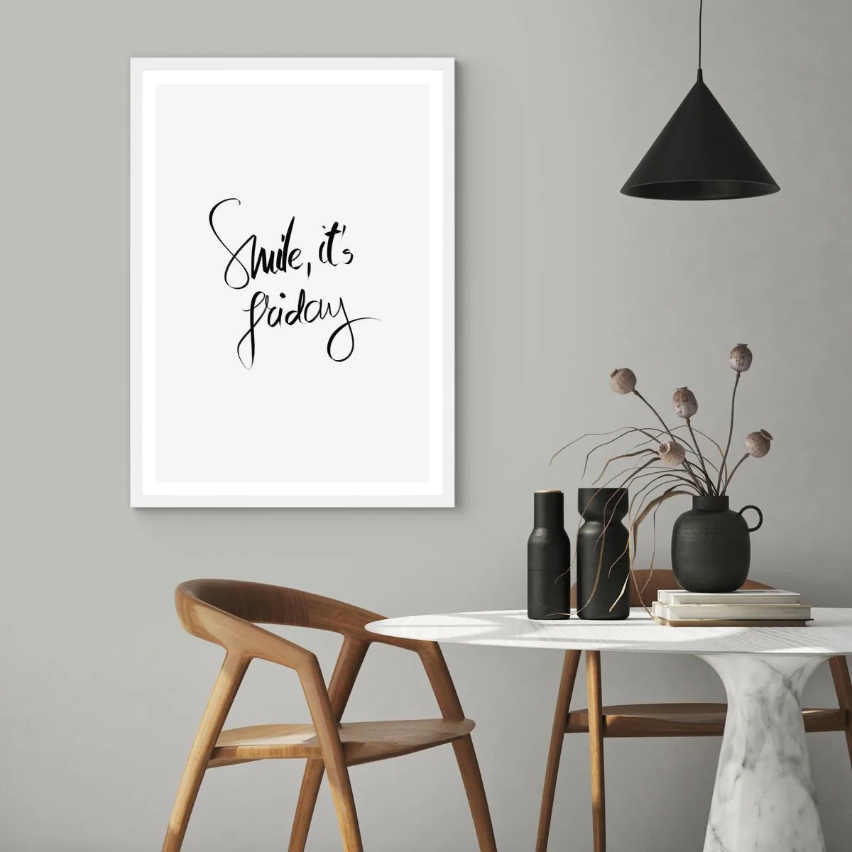 Plakát v bílém rámu - Opravdová radost - 70x100 cm