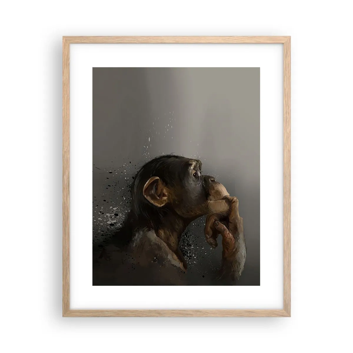 Plakát v rámu světlý dub - Určitě myslitel - 40x50 cm