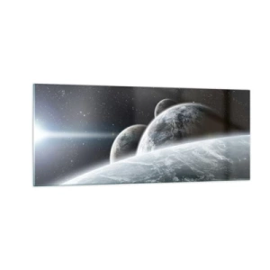 Obraz na skle - Vesmírná hudba sfér - 100x40 cm