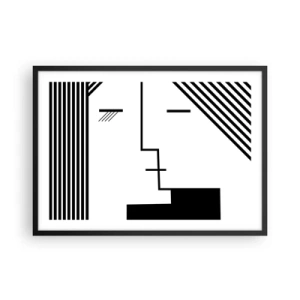 Plakát v černém rámu - Prostě polibek - 70x50 cm