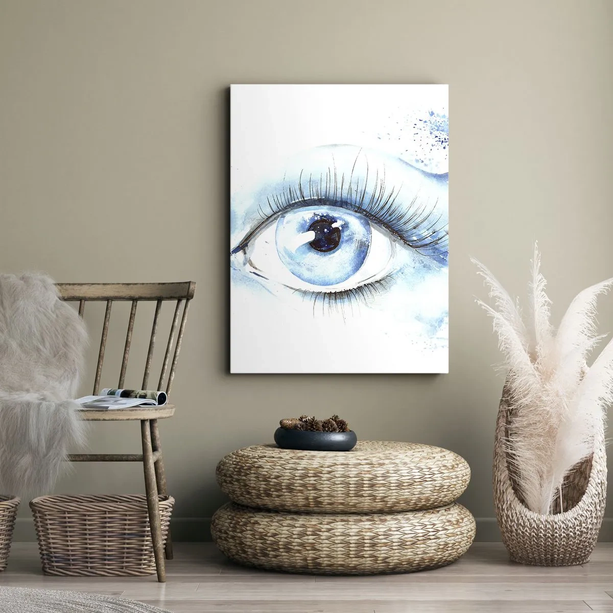 Obraz na plátně - Ponořit se do modři pohledu - 50x70 cm