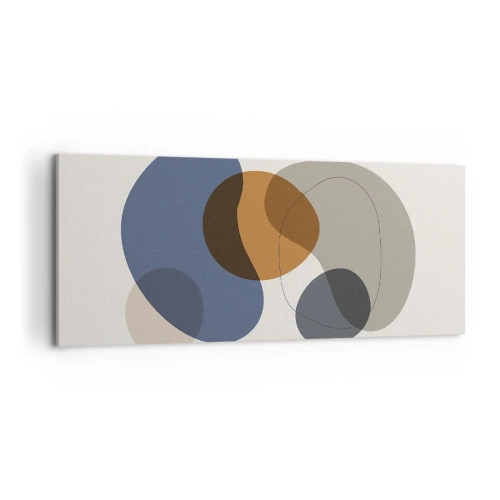 Obraz na plátně - Kapky barev - 100x40 cm