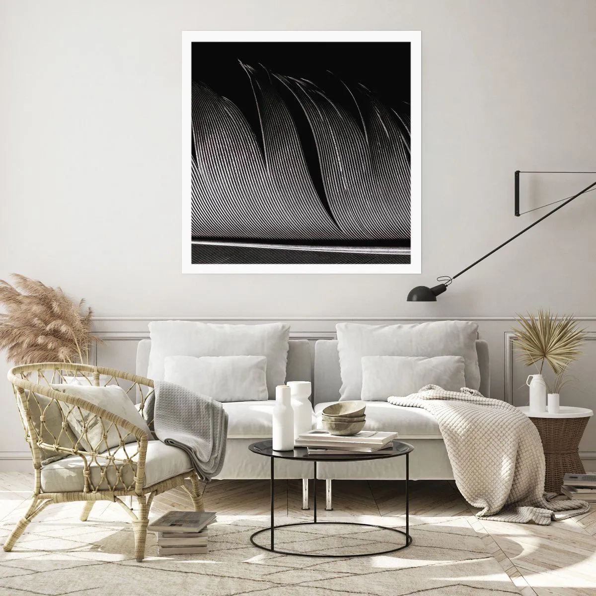 Plakát - Peří – nádherná konstrukce - 60x60 cm