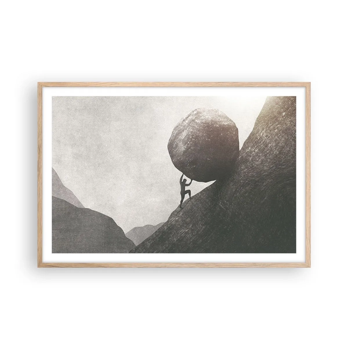 Plakát v rámu světlý dub - Věřím, proti vší naději - 91x61 cm