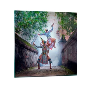 Obraz na skle - Vražedně krásný tanec - 30x30 cm