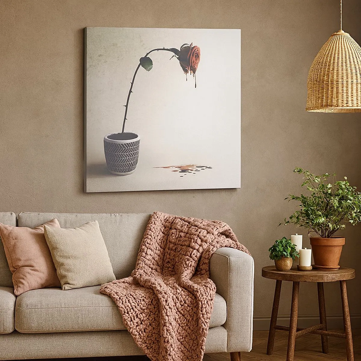 Obraz na plátně - Rosa dolorosa - 30x30 cm