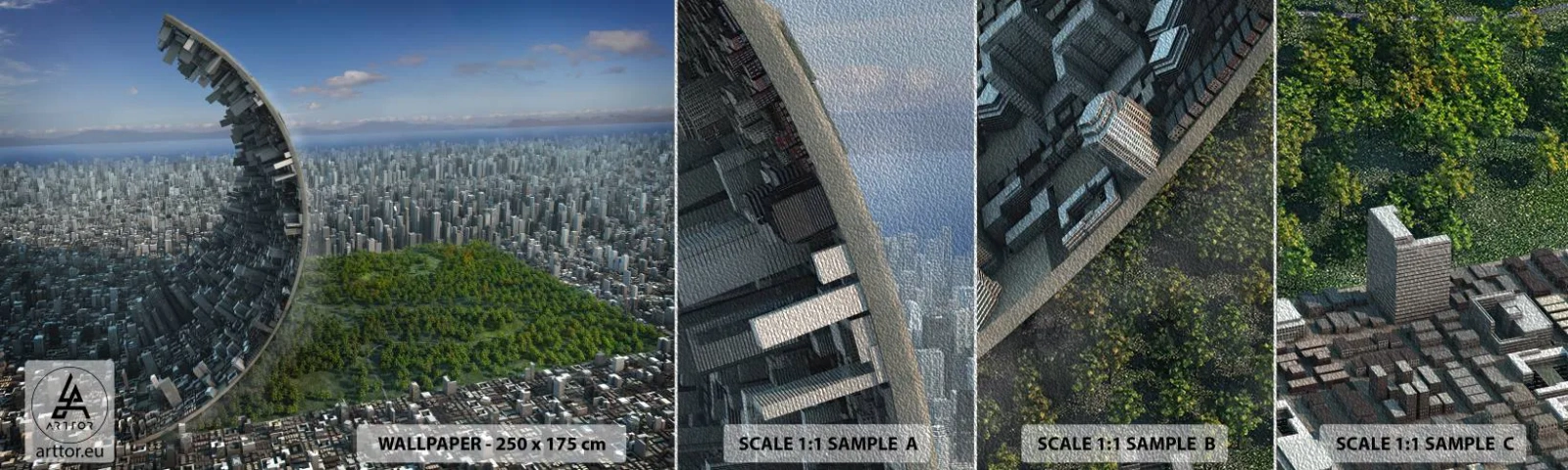 Vzor Fototapety Premium Sand - Příroda je věčná - Abstrakce, Architektura, Design - 100x30 cm