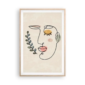 Plakát v rámu světlý dub - Nalezený klid - 61x91 cm