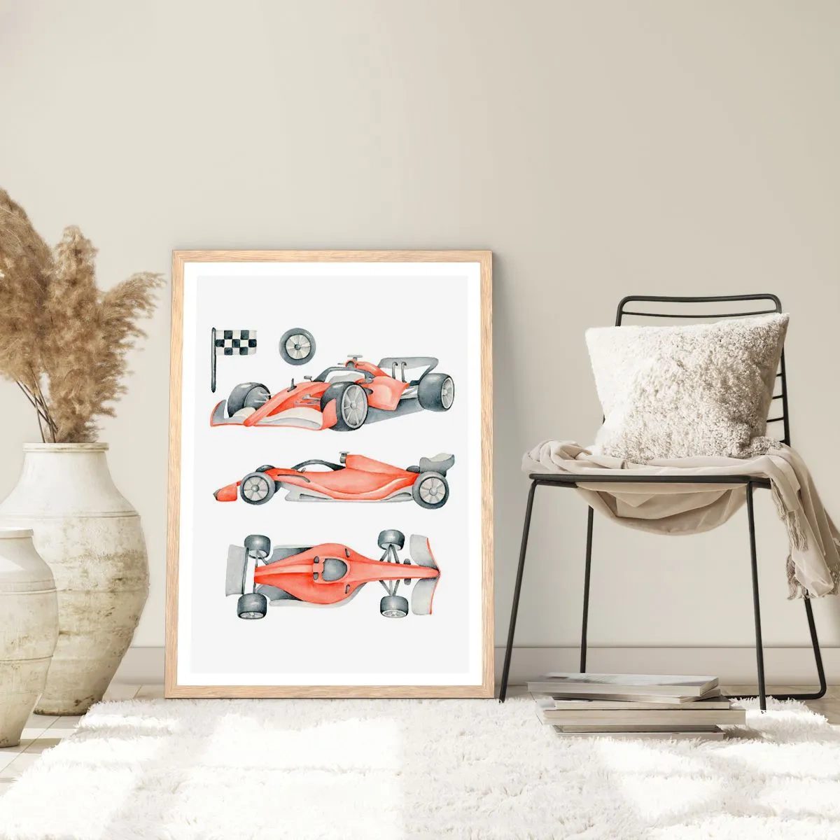 Plakát v rámu světlý dub - Dohnat sen - 70x100 cm