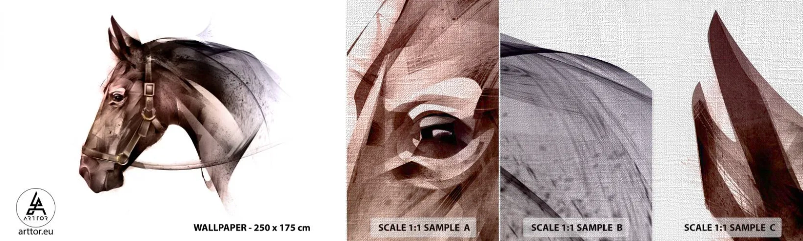 Vzor Fototapety Premium Canvas - To je ale půvab - Zvířata, Hlava koně, Kůň - 100x30 cm