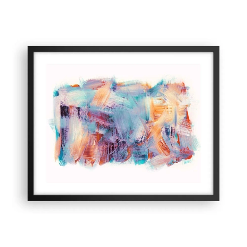 Plakát v černém rámu - Barevný nepořádek - 50x40 cm
