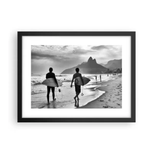 Plakát v černém rámu - Samba na jednu vlnu - 40x30 cm