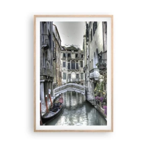 Plakát v rámu světlý dub - Od staletí v tichém zamyšlení - 61x91 cm