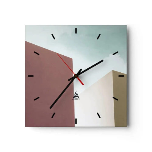 Nástěnné hodiny - Geometrie slunečného léta - 40x40 cm