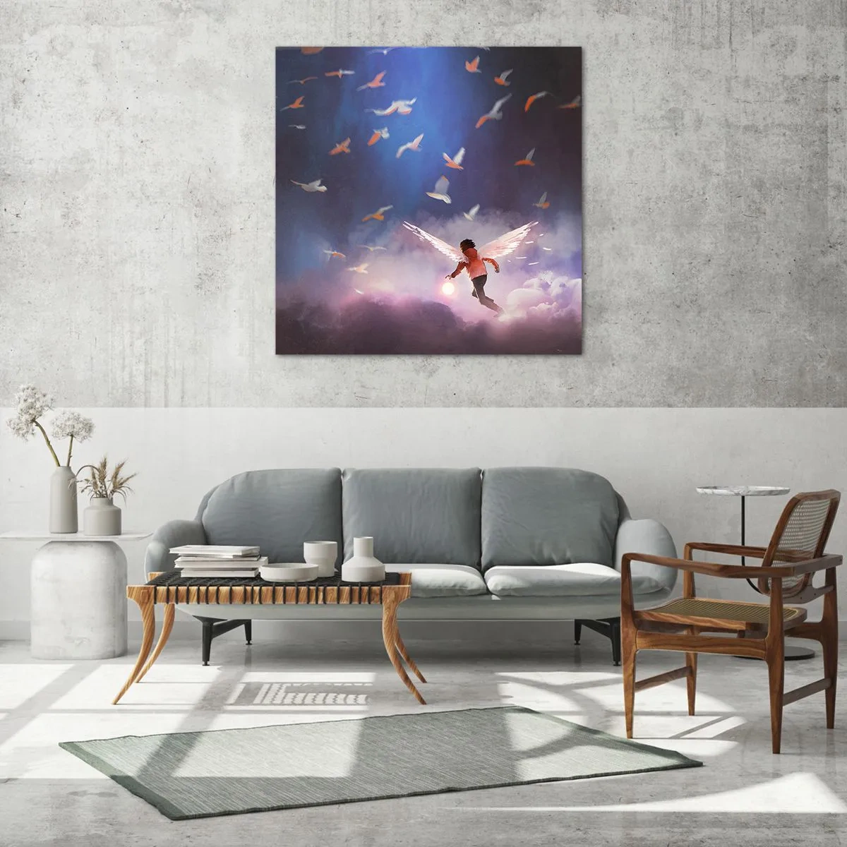 Obraz na skle - Je třeba mít odvahu a představivost - 50x50 cm