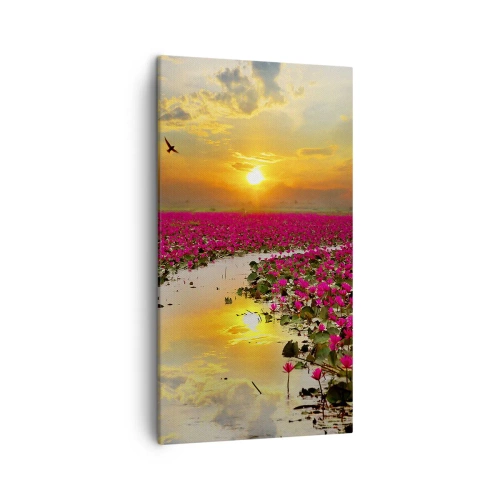 Obraz na plátně - Tajemný život jezera - 45x80 cm