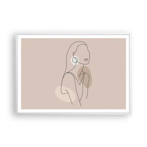Plakát v bílém rámu - Dívčí ikona - 100x70 cm