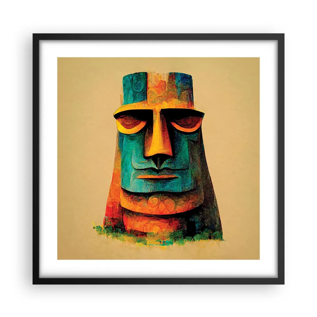 Plakát v černém rámu - Sošný, ale sympatický - 50x50 cm