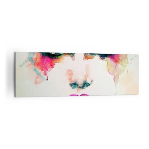 Obraz na plátně - Portrét malovaný duhou - 160x50 cm