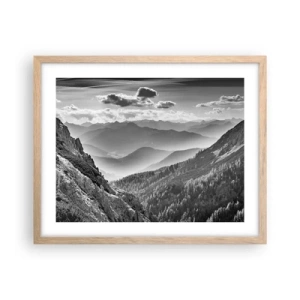 Plakát v rámu světlý dub - Až k obzoru - 50x40 cm