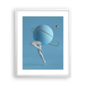 Plakát v bílém rámu - Šílenství planet - 40x50 cm