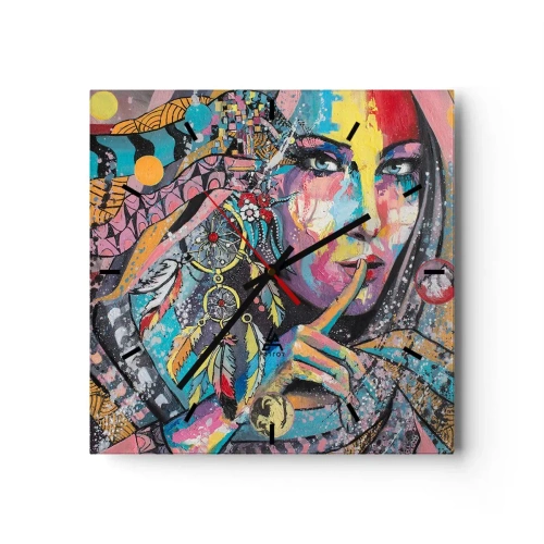Nástěnné hodiny - Mlč, než pochopíš - 30x30 cm