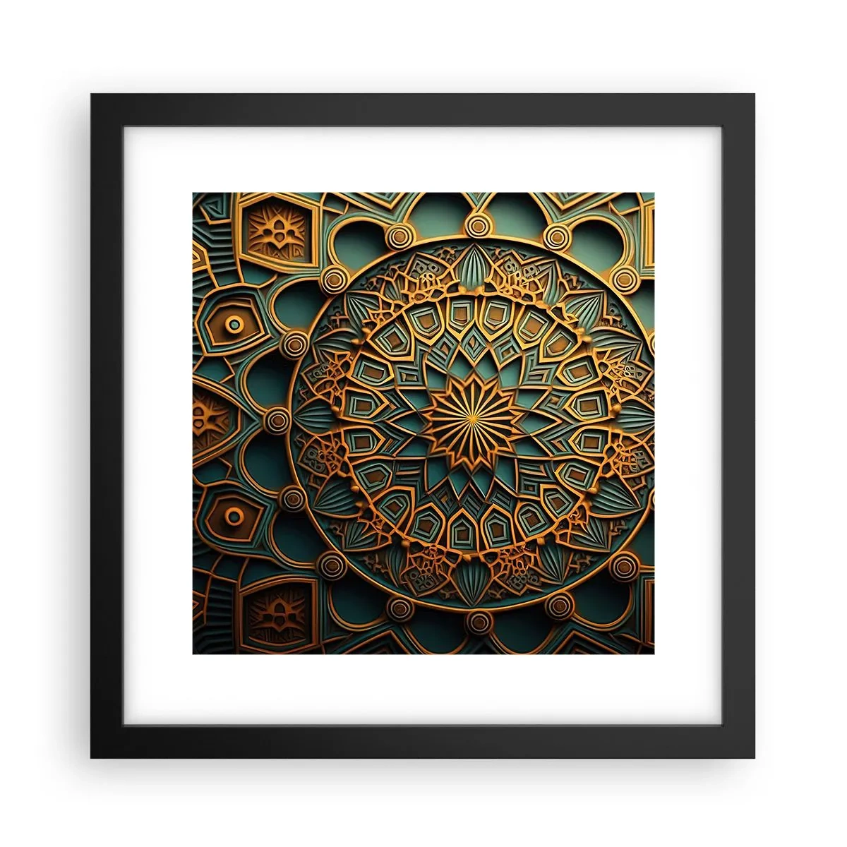 Plakát v černém rámu - V arabském stylu - 30x30 cm