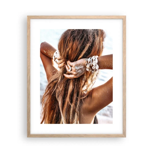 Plakát v rámu světlý dub - Sestra vody a slunce - 40x50 cm