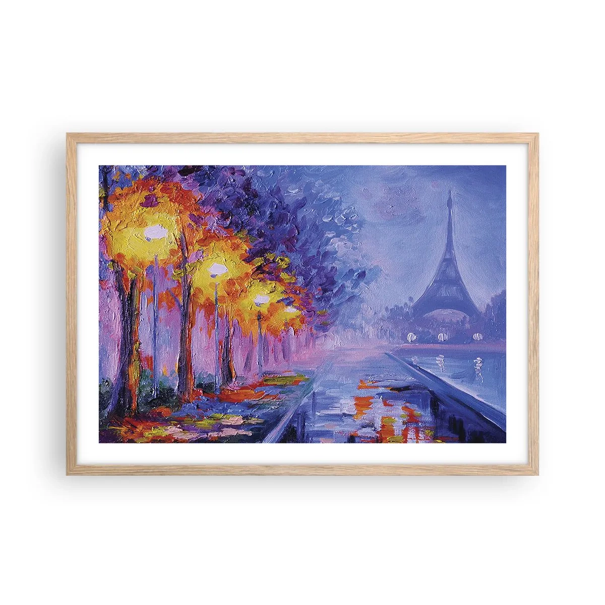 Plakát v rámu světlý dub - Procházka snů - 70x50 cm