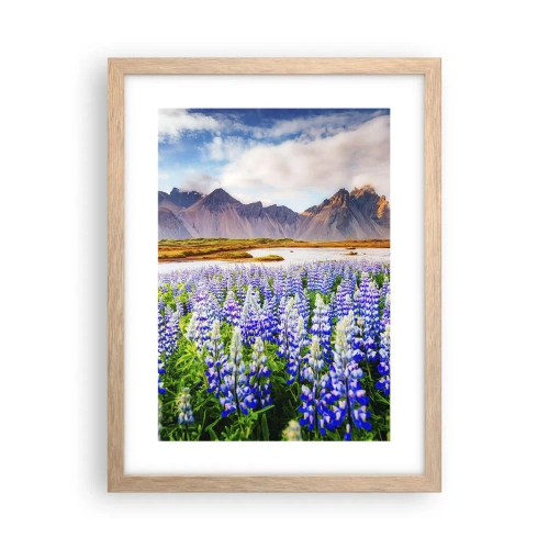 Plakát v rámu světlý dub - Síla a přísnost vedle mírnosti - 30x40 cm