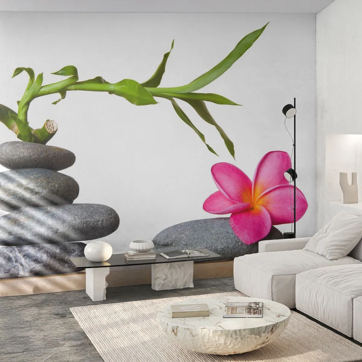 Fototapeta Standard Eco - Barvy života a trvání - Květ, Kameny, Lázně - 250x175 cm