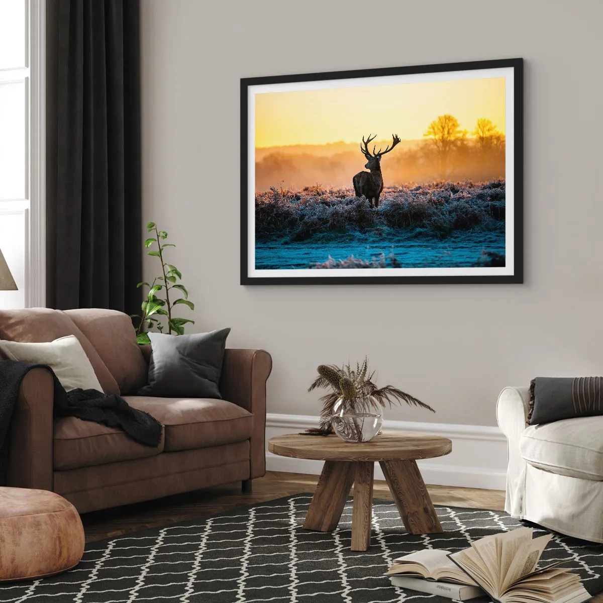 Plakát v černém rámu - Korunován na svém panství - 100x70 cm