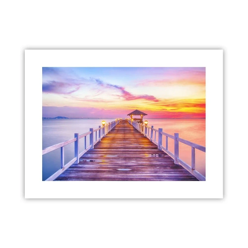 Plakát - Liliově-zlaté ticho večera - 40x30 cm