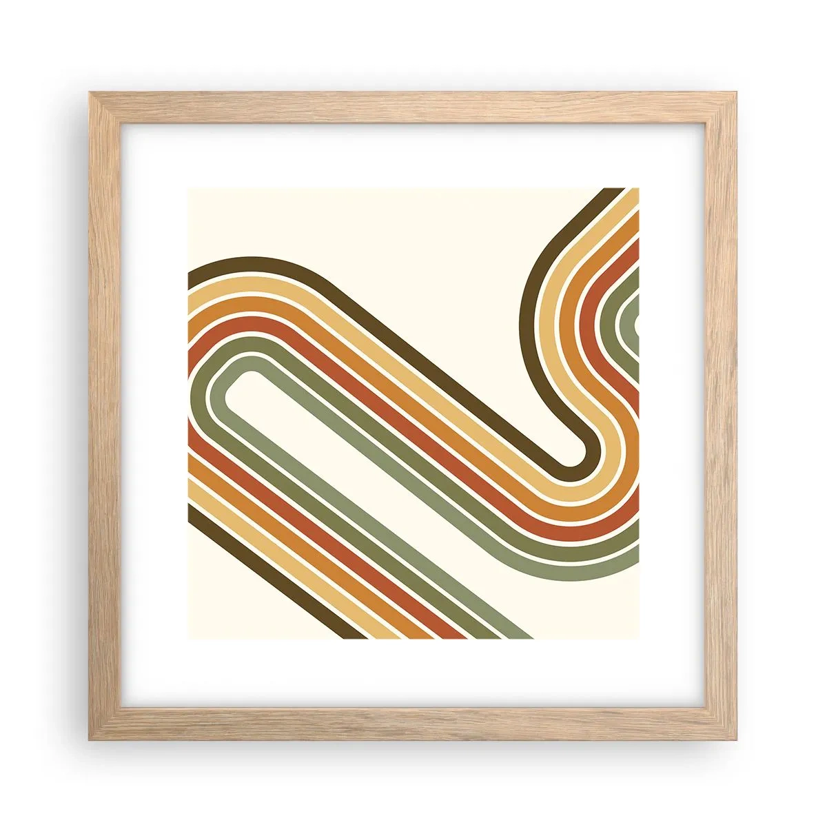 Plakát v rámu světlý dub - Kličkování do cíle - 30x30 cm