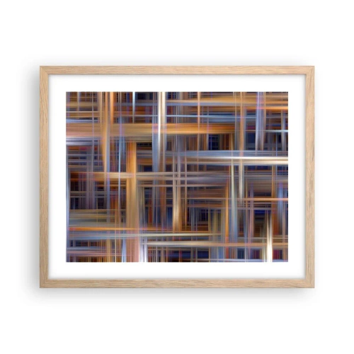 Plakát v rámu světlý dub - Utkané ze světla - 50x40 cm
