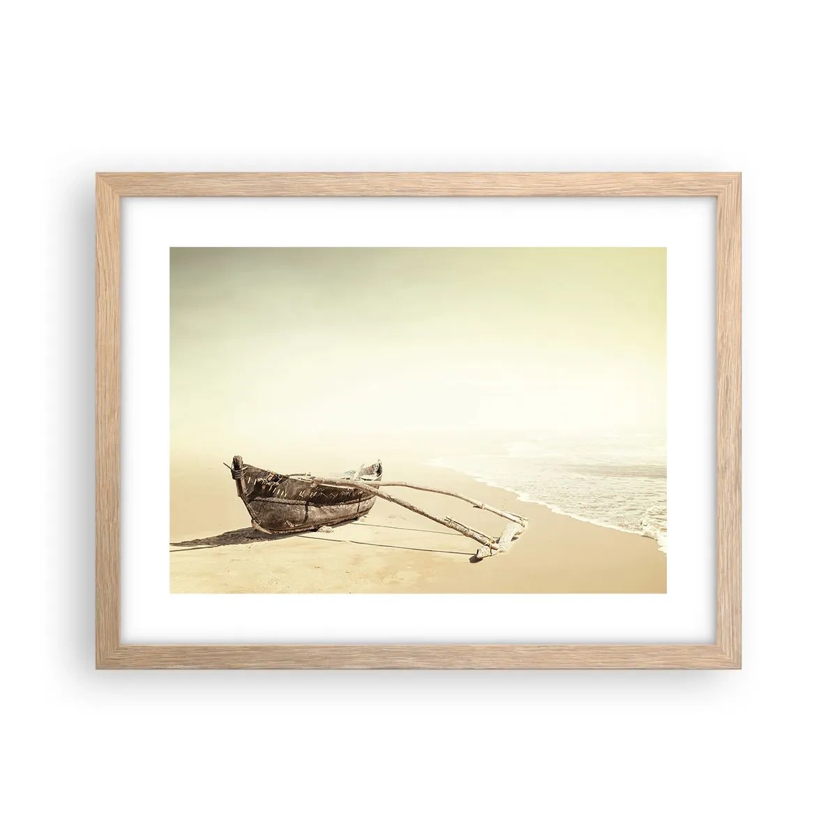 Plakát v rámu světlý dub - Vzpomínka na jižní moře - 40x30 cm