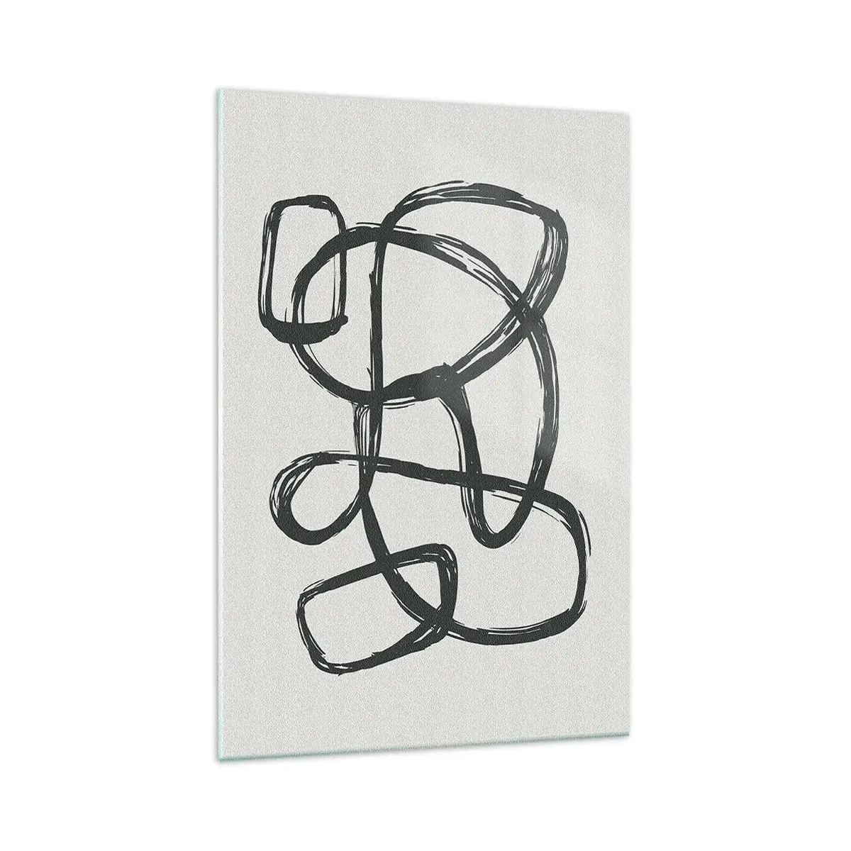 Obraz na skle - Abstrakce ve smyčce - 70x100 cm