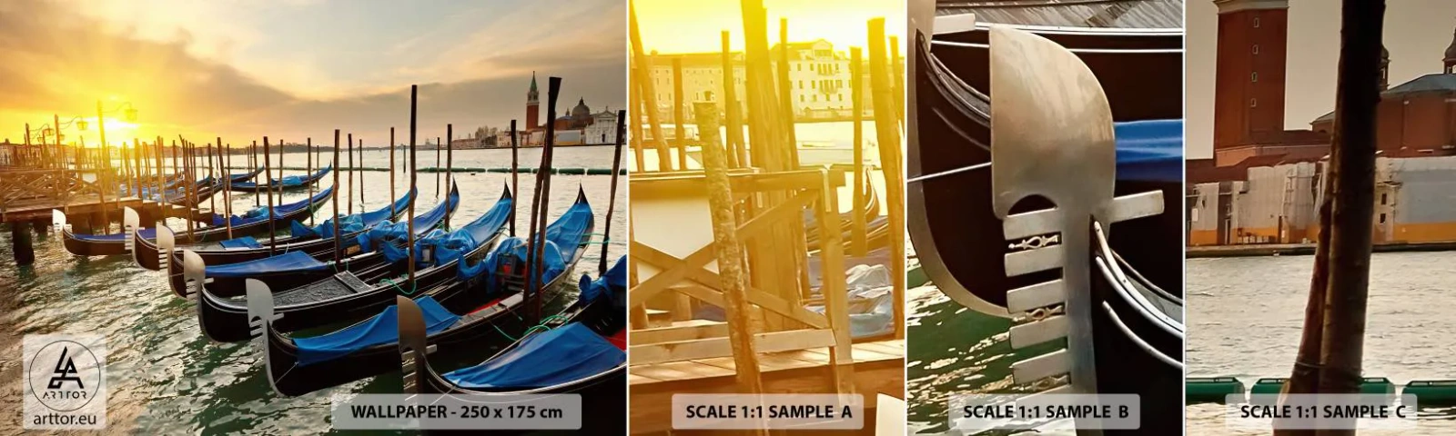 Vzor Fototapety Samolepicí Deluxe Sticker - Než nastane zmatek - Benátky, Město, Architektura - 100x30 cm