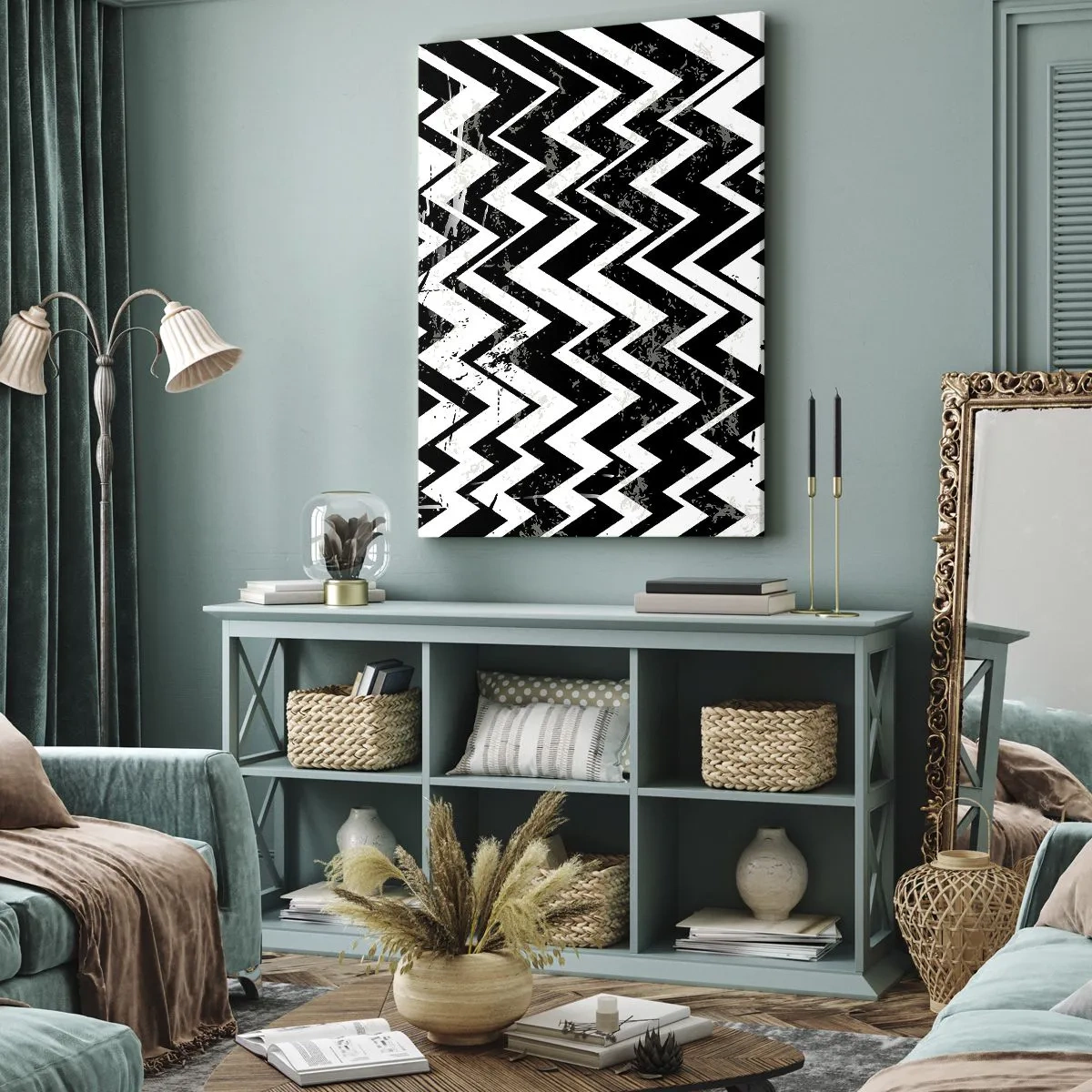 Obraz na plátně - Cik-bílé, cik-černé - 70x100 cm